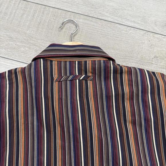 VTG Signum Striped Button-Up Shirt XL Multicolor Long Sleeve Cotton Germany Made - Picture 7 of 12
